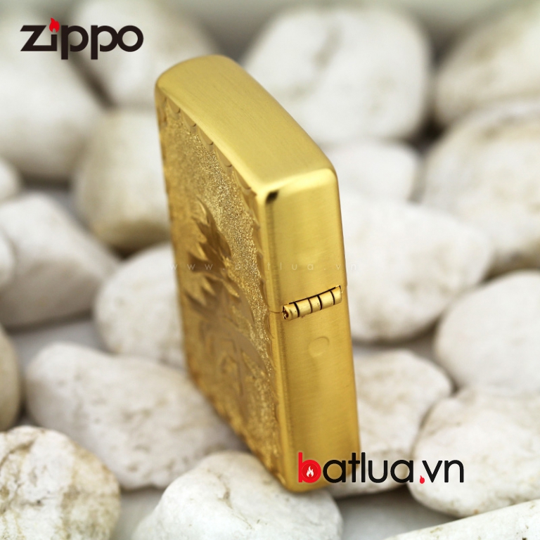 Bật lửa Zippo chính hãng xi vàng khắc hình ông Thọ