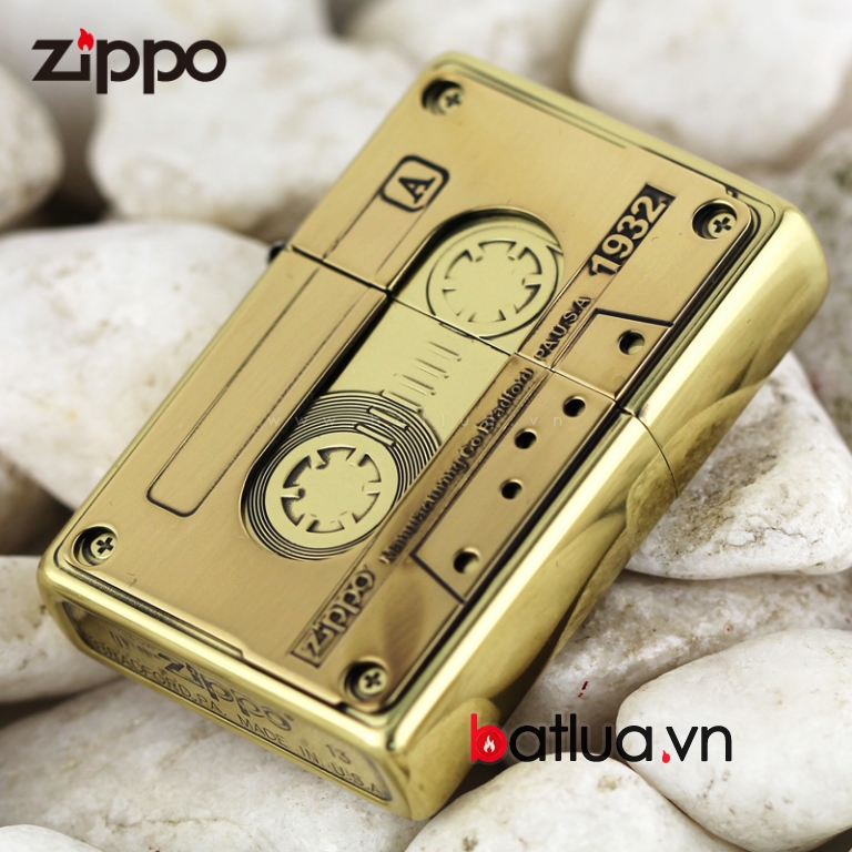 Bật lửa Zippo chính hãng Đồng nguyên khối phiên bản băng cassette 1932