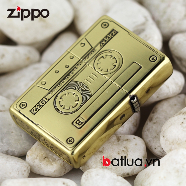 Bật lửa Zippo chính hãng Đồng nguyên khối phiên bản băng cassette 1932