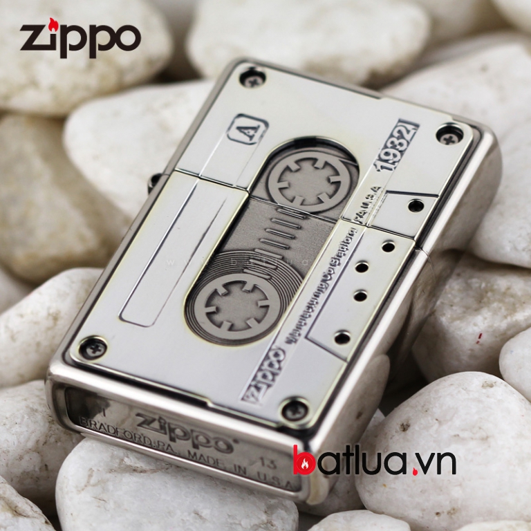 Bật lửa Zippo chính hãng Bạc nhẹ phiên bản băng cassette 1932