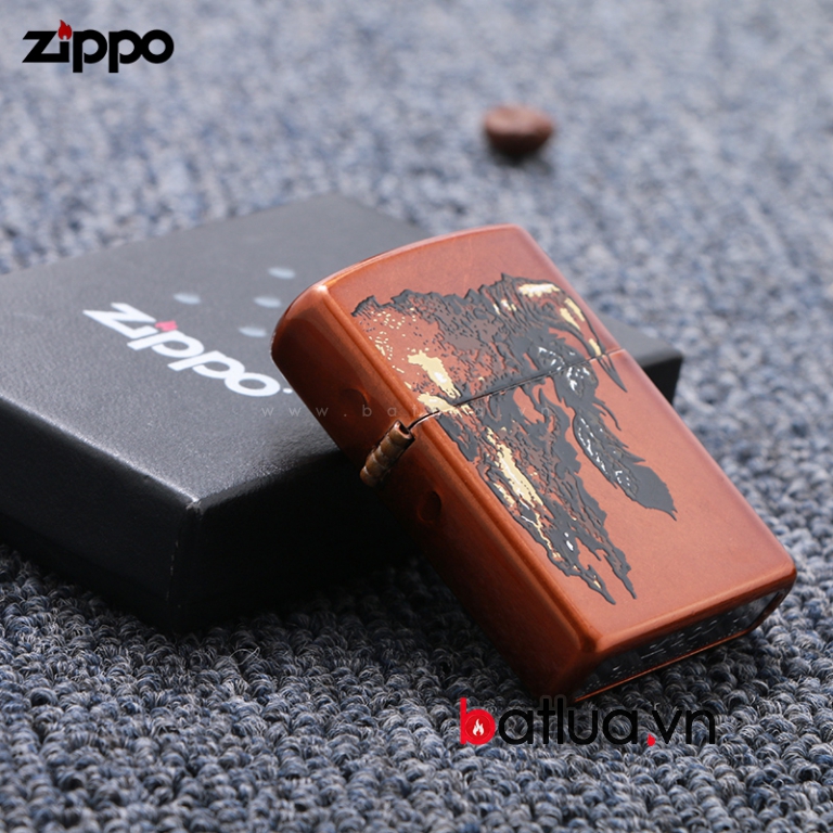 Bật lửa Zippo Mỹ chính hãng phiên bản hóa thạch hộp sọ