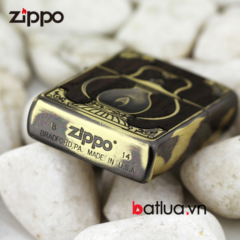 Bật lửa Zippo chính hãng phiên bản màu gỗ In đèn