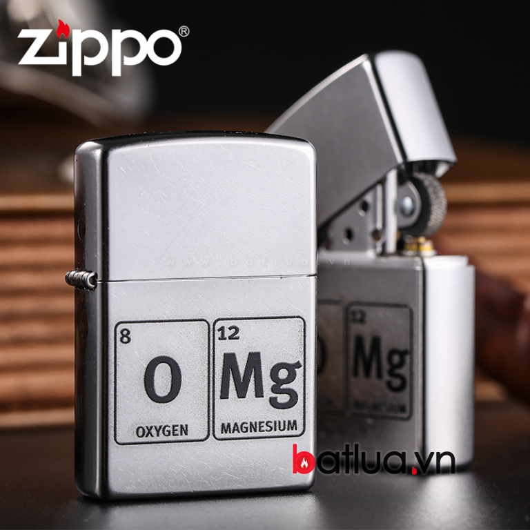 Bật lửa Zippo chính hãng khắc nhẹ công thức OMG