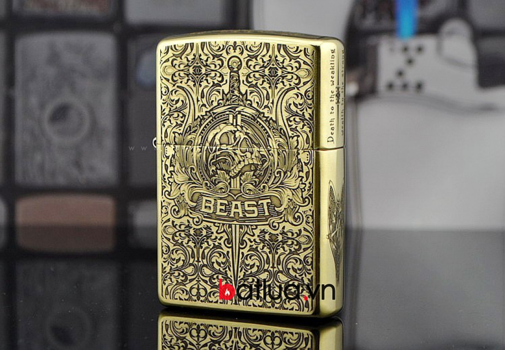 Bật Lửa Zippo mặt khắc đồng Codex Gigas Satan