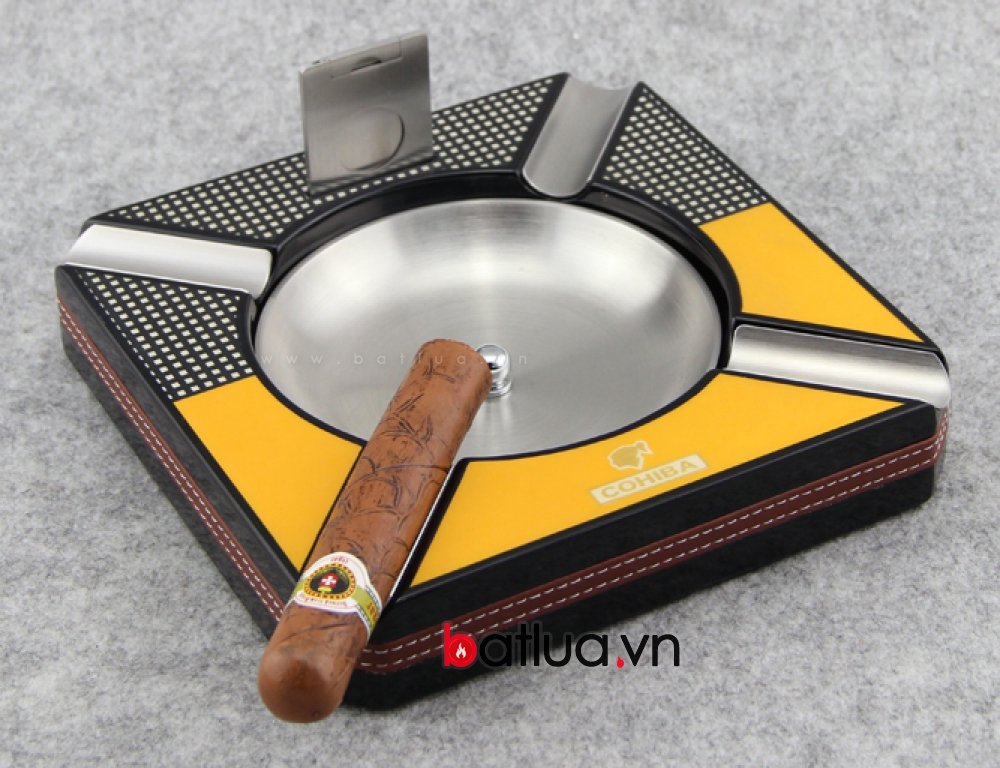 Gạt tàn Cohiba thời trang, kèm dao cắt bằng thép ko rỷ