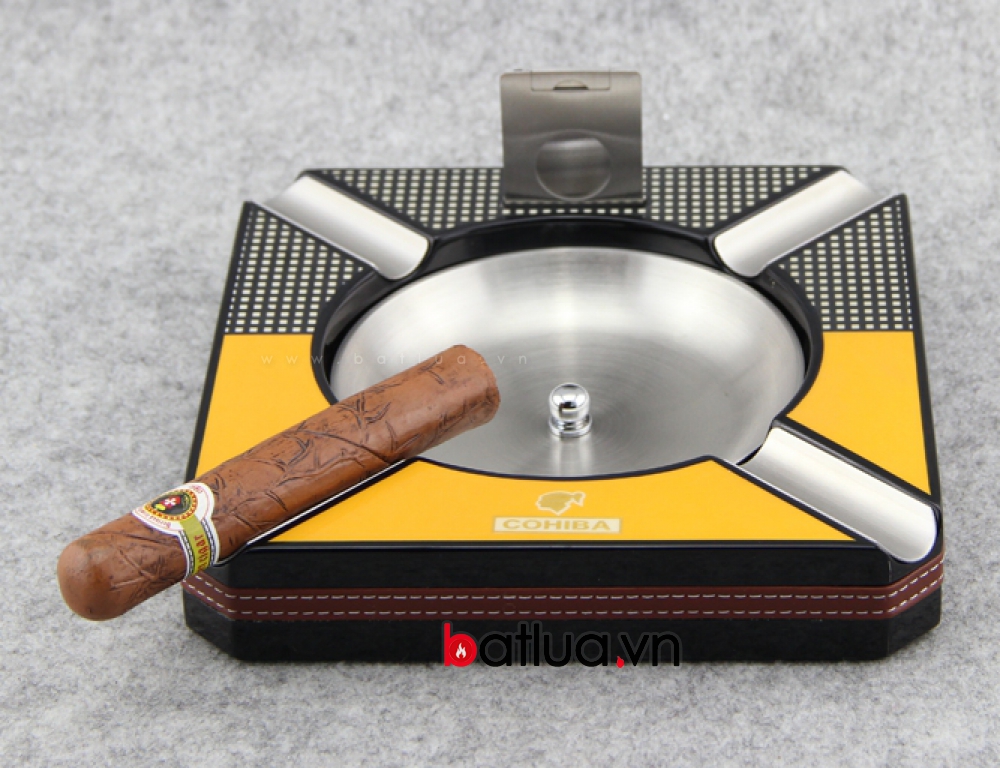 Gạt tàn Cohiba thời trang, kèm dao cắt bằng thép ko rỷ