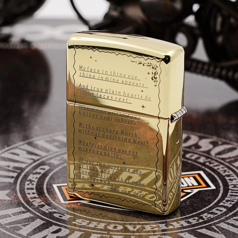 Zippo Chính Hãng Đồng Bóng Khắc Lời Thế Bên Nhau Dưới Cây