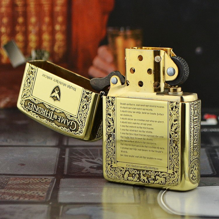 Zippo Chính Hãng Đồng Bóng Khắc Trò Chơi Game Of Thrones Phiên Bản Amor