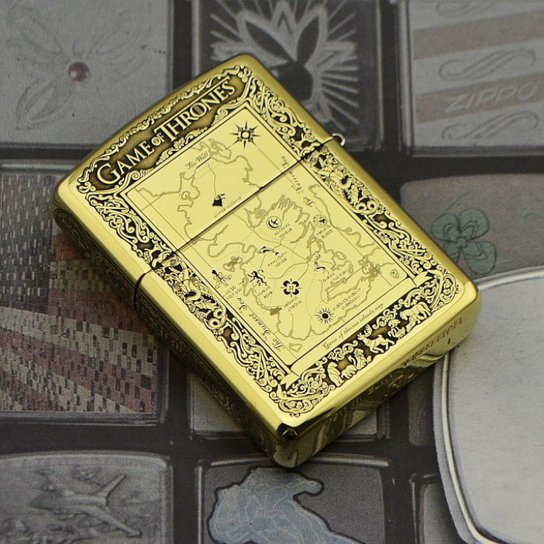 Zippo Chính Hãng Đồng Bóng Khắc Trò Chơi Game Of Thrones Phiên Bản Amor