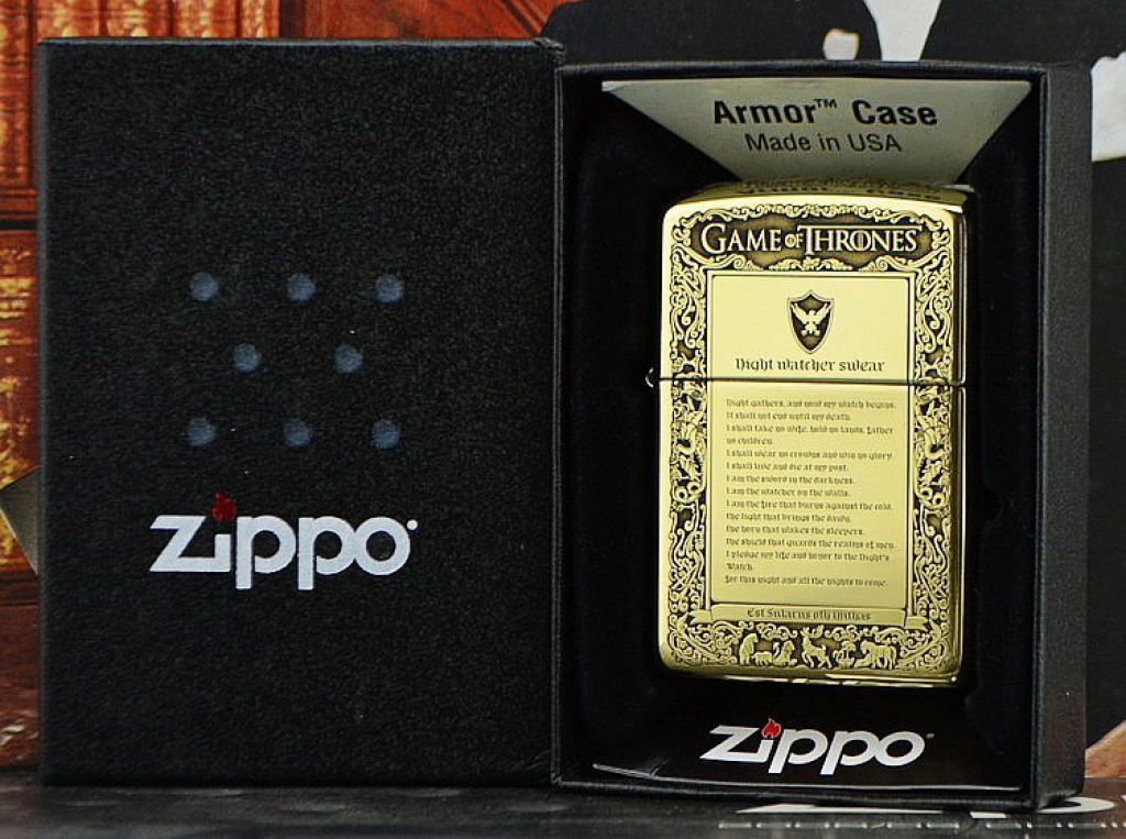 Zippo Chính Hãng Đồng Bóng Khắc Trò Chơi Game Of Thrones Phiên Bản Amor