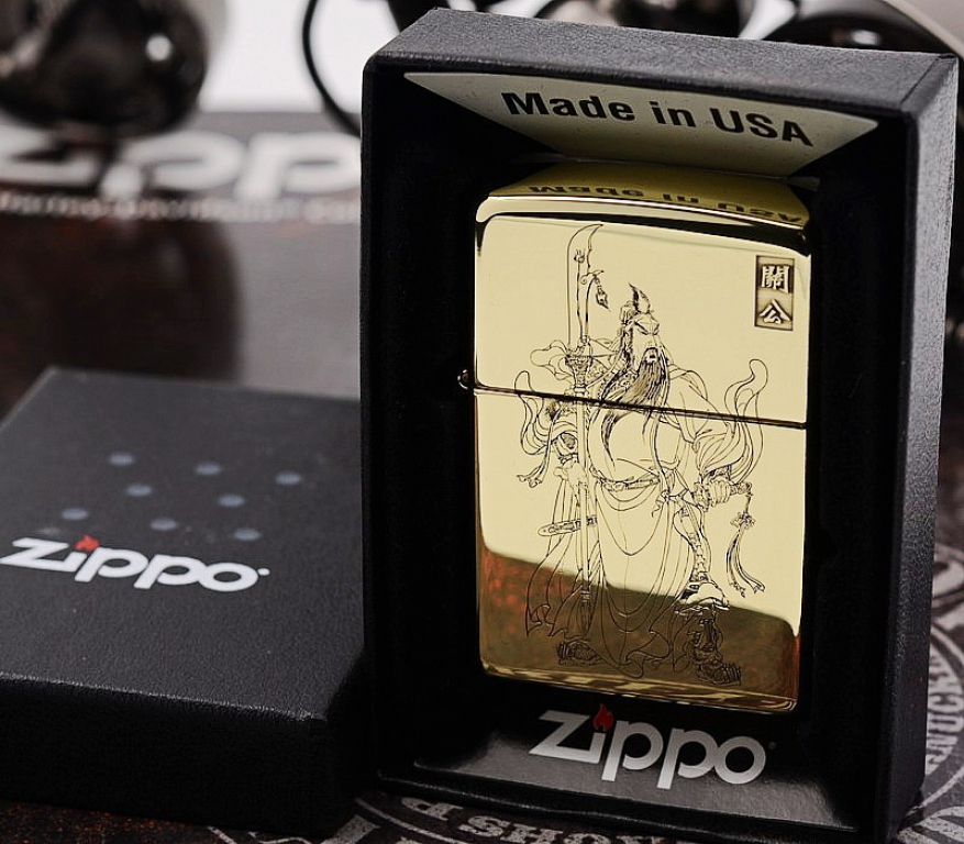 Zippo Chính Hãng Đồng Bóng Khắc Quan Công