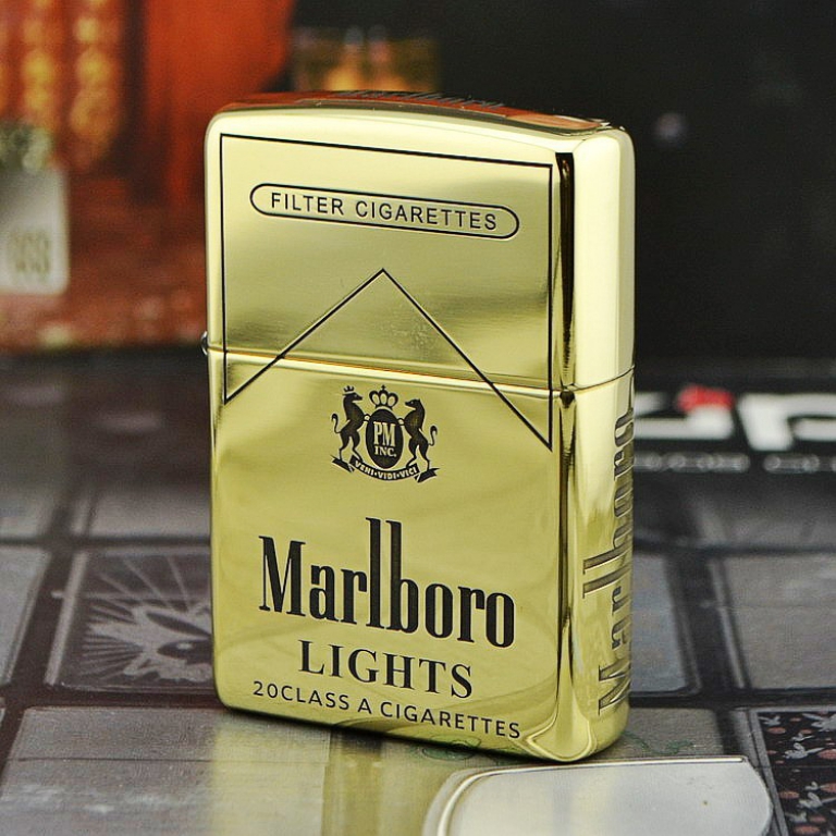 Zippo Chính Hãng Đồng Bóng Khắc Thương Hiệu Marlboro Phiên Bản Amor
