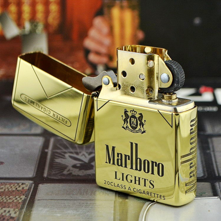 Zippo Chính Hãng Đồng Bóng Khắc Thương Hiệu Marlboro