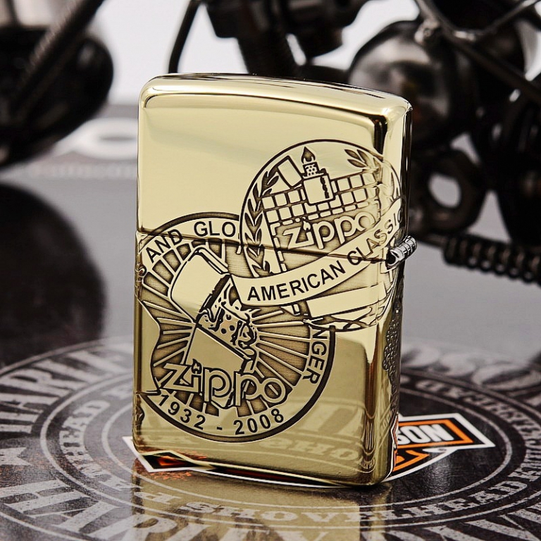 Zippo Chính Hãng Genuine  đồng nguyên chất xung quanh cô gái chạm khắc cổ điển (Amor)