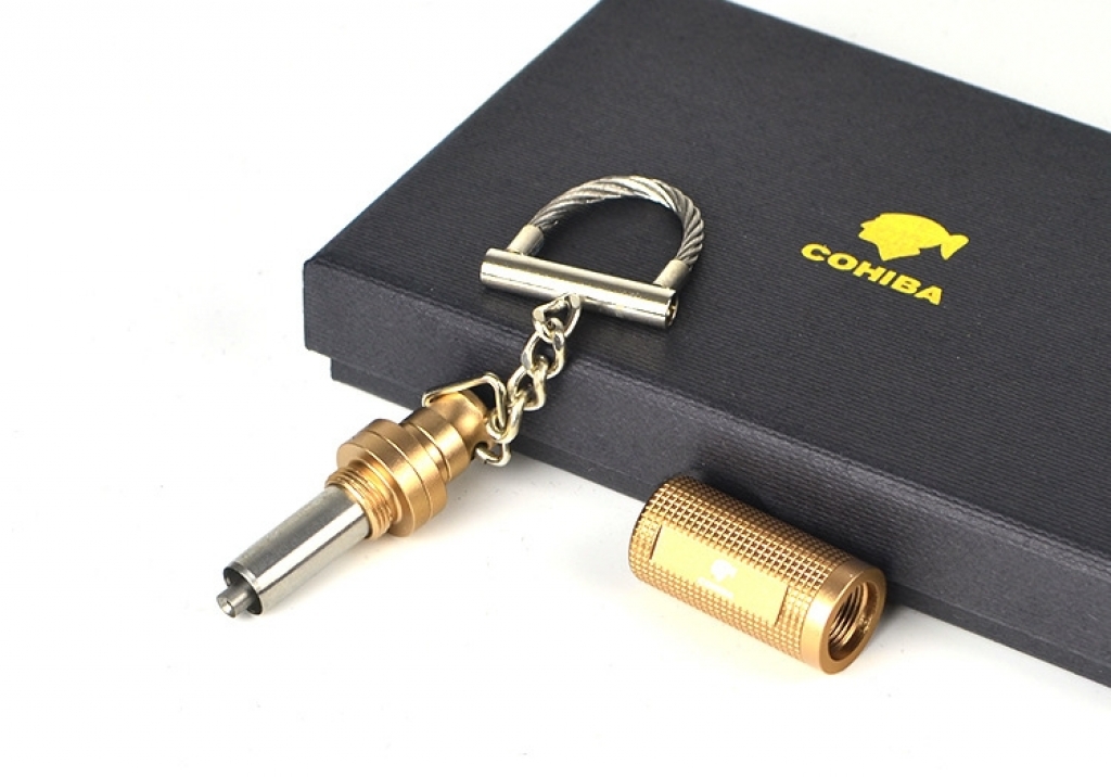 Đầu cắt Cigar có móc treo Cohiba màu vàng đồng