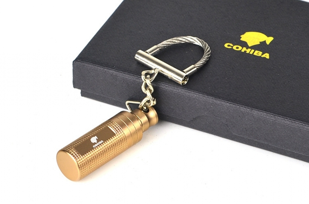 Đầu cắt Cigar có móc treo Cohiba màu vàng đồng