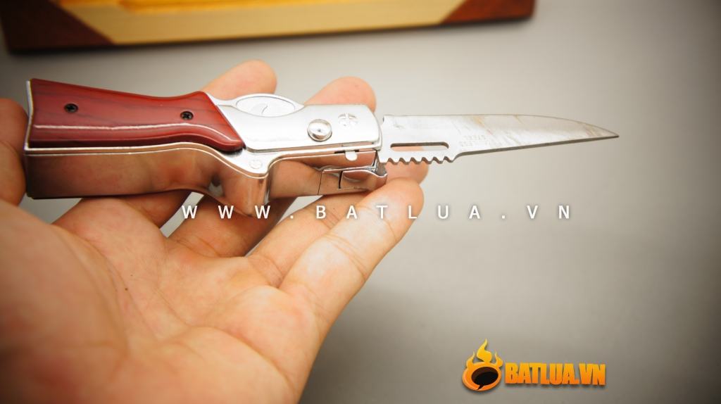 Bật Lửa dao bấm Kiểu Dáng Súng Kíp - MS55 019