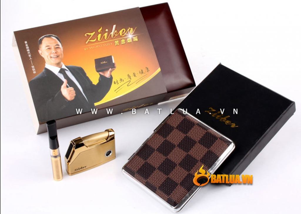 Bộ sản phẩm Hộp Đựng Thuốc   - Tẩu Lọc  -  Bật Lửa ziiber