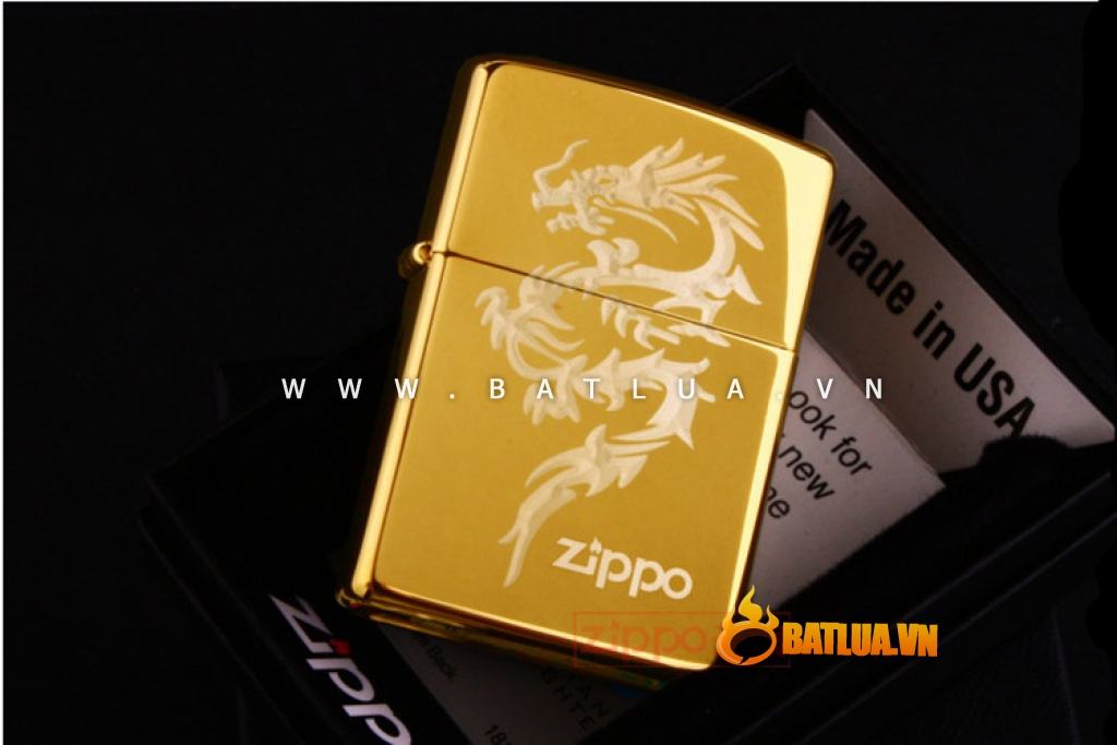 Zippo chính hãng khắc chìm con rồng