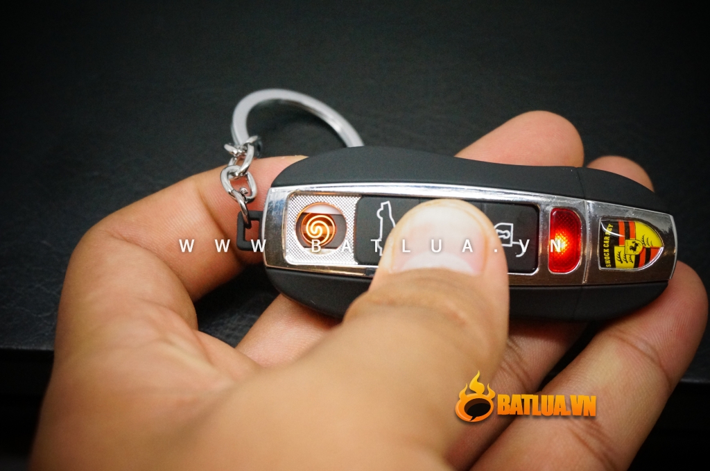 Bật Lửa sạc cổng USB hình móc khóa ô tô Ver 2 có đèn báo khi sạc điện  MS66 011