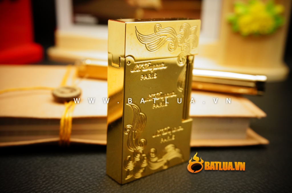 Bật Lửa S.T.Dupont chữ Dupont dạng thỏi vàng khối Mẫu 92