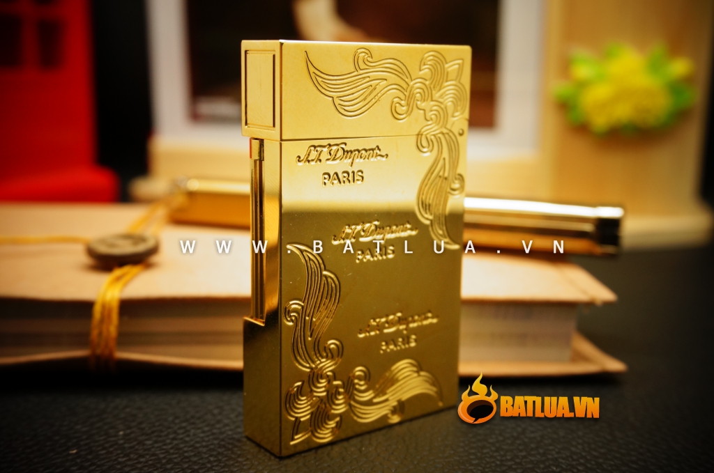 Bật Lửa S.T.Dupont chữ Dupont dạng thỏi vàng khối Mẫu 92
