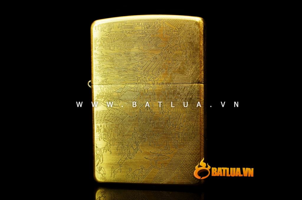 Zippo thuyền ngoài khơi khắc xung quanh