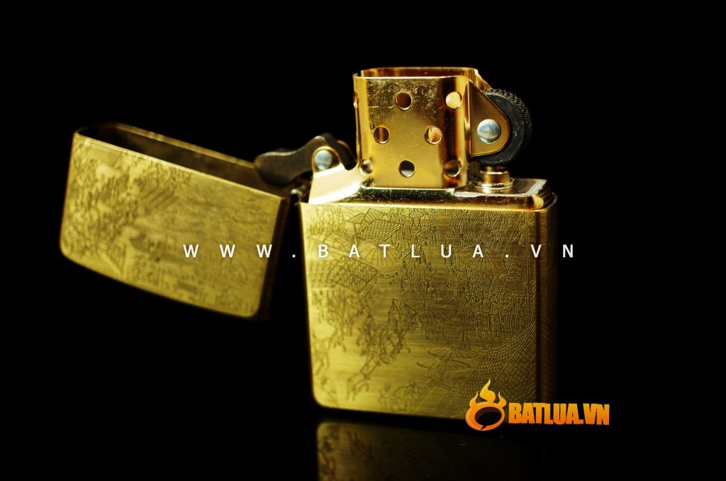 Zippo thuyền ngoài khơi khắc xung quanh