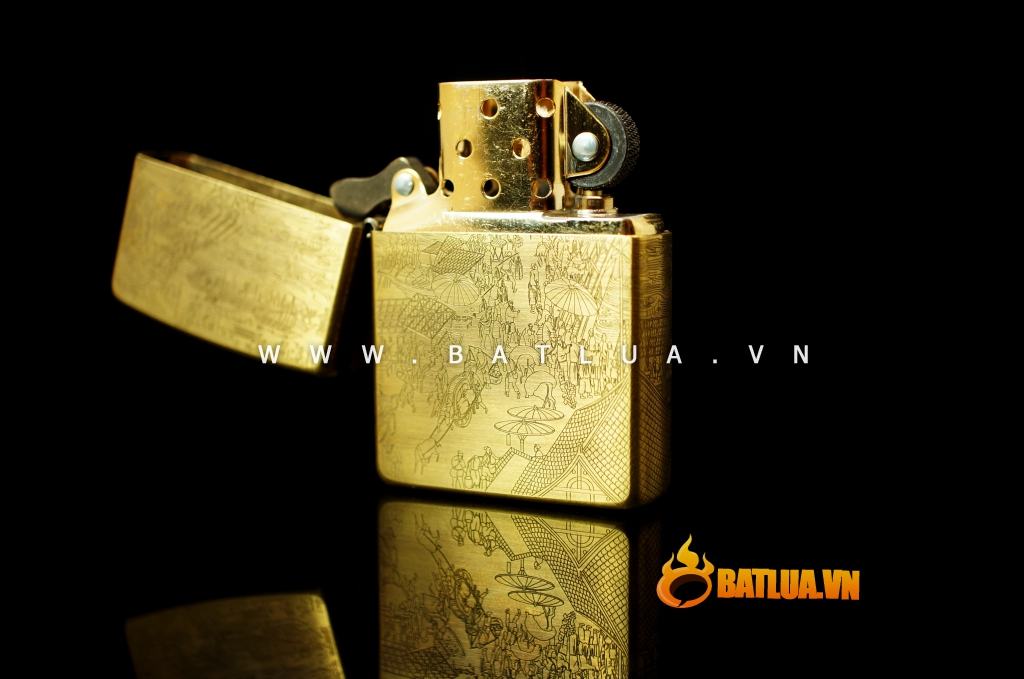 Zippo thuyền ngoài khơi khắc xung quanh