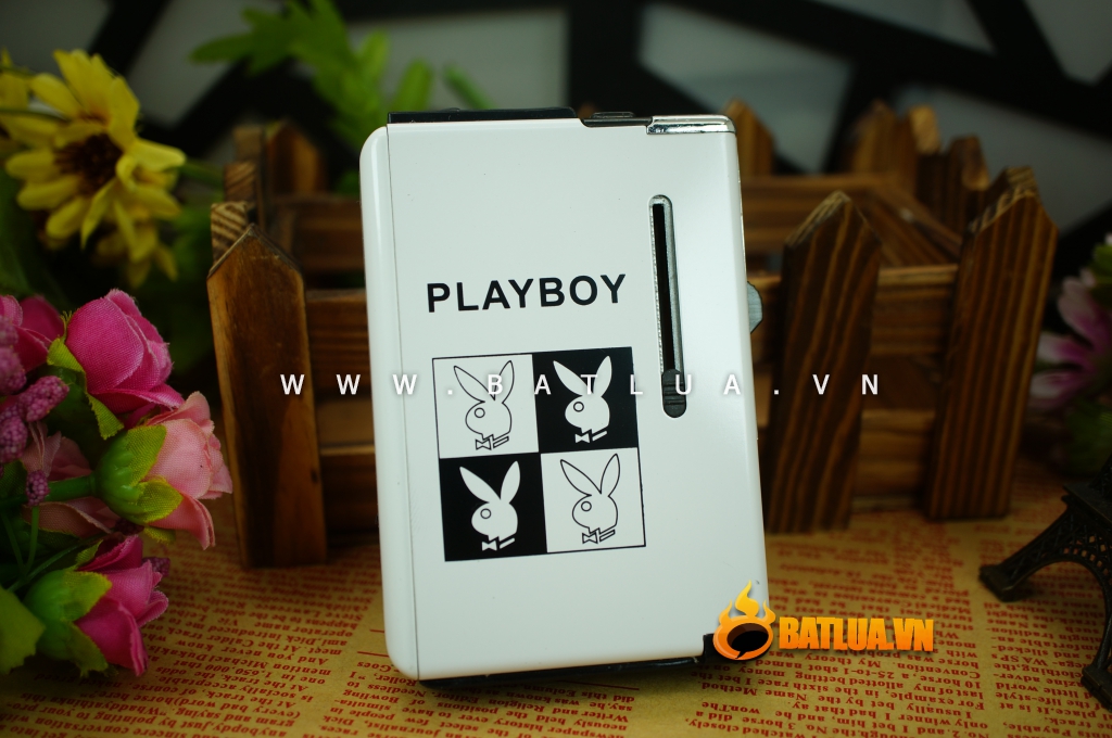 hộp đựng thuốc lá Playboy loại trắng ( đựng 10 điếu )