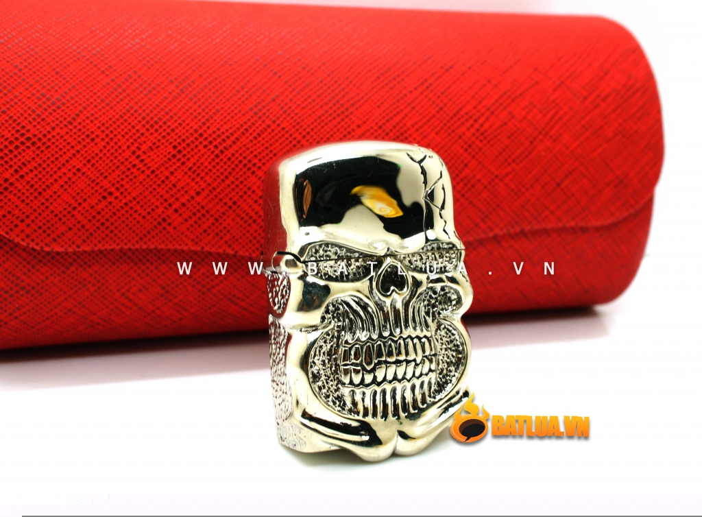 Bật lửa Zippo chính hãng Ghost Rider Demon Skull tin Cangyin hình đầu lâu