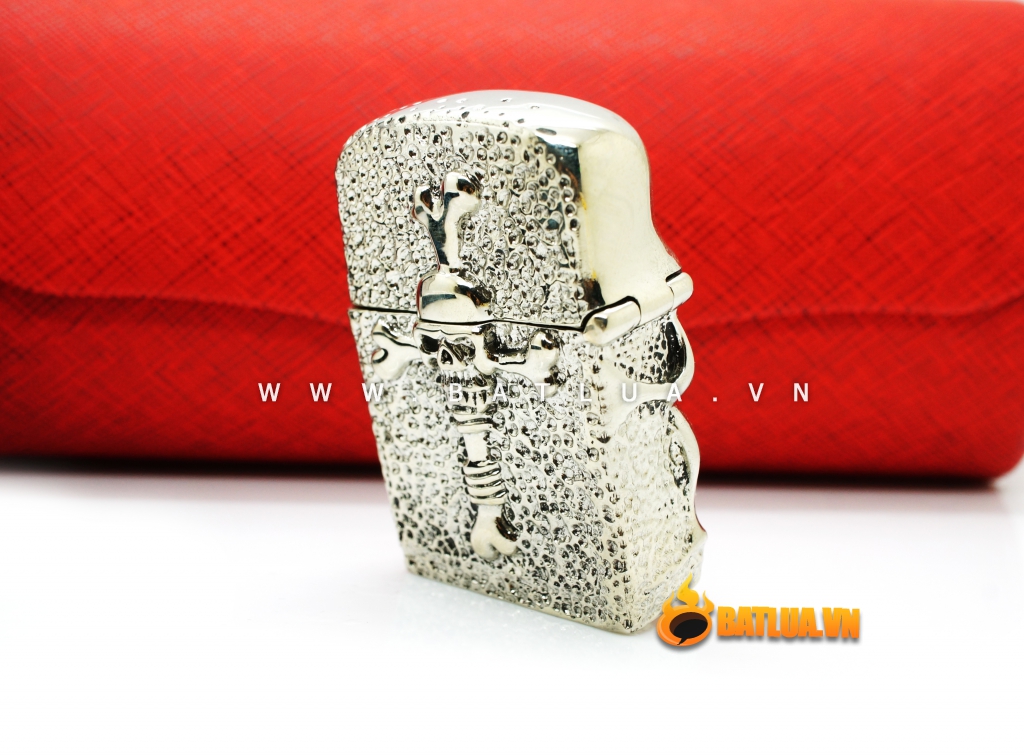 Bật lửa Zippo chính hãng Ghost Rider Demon Skull tin Cangyin hình đầu lâu