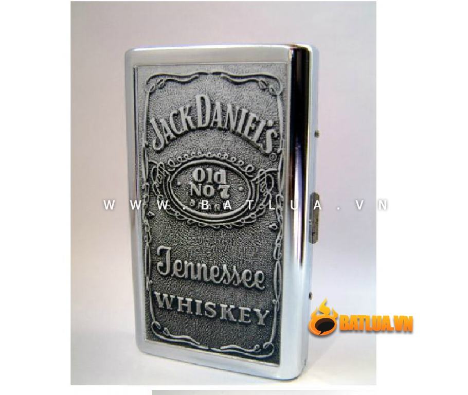 Hộp đựng thuốc lá bằng kim Loại mang nhãn hiệu Zippo Jack Daniels