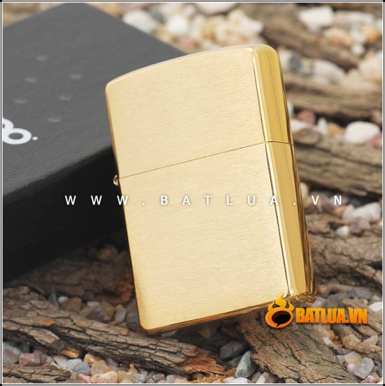 Bật lửa Zippo chính hãng màu vàng xước 204B