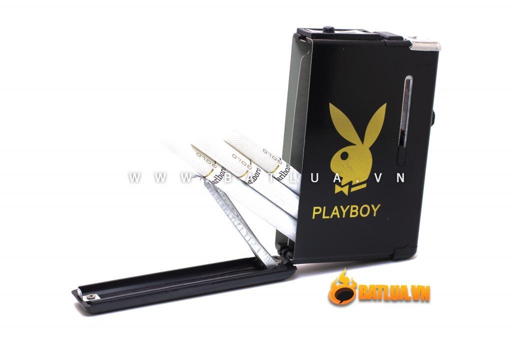 Hộp đựng thuốc đa năng kiêm bật lửa PlayBoy ( loại 10 điếu)