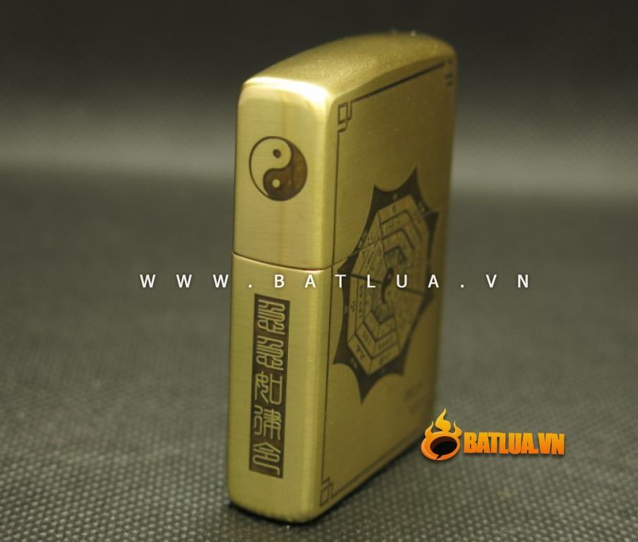 Bật lửa Zippo chính hãng đồng khắc bùa âm dương ngũ hành