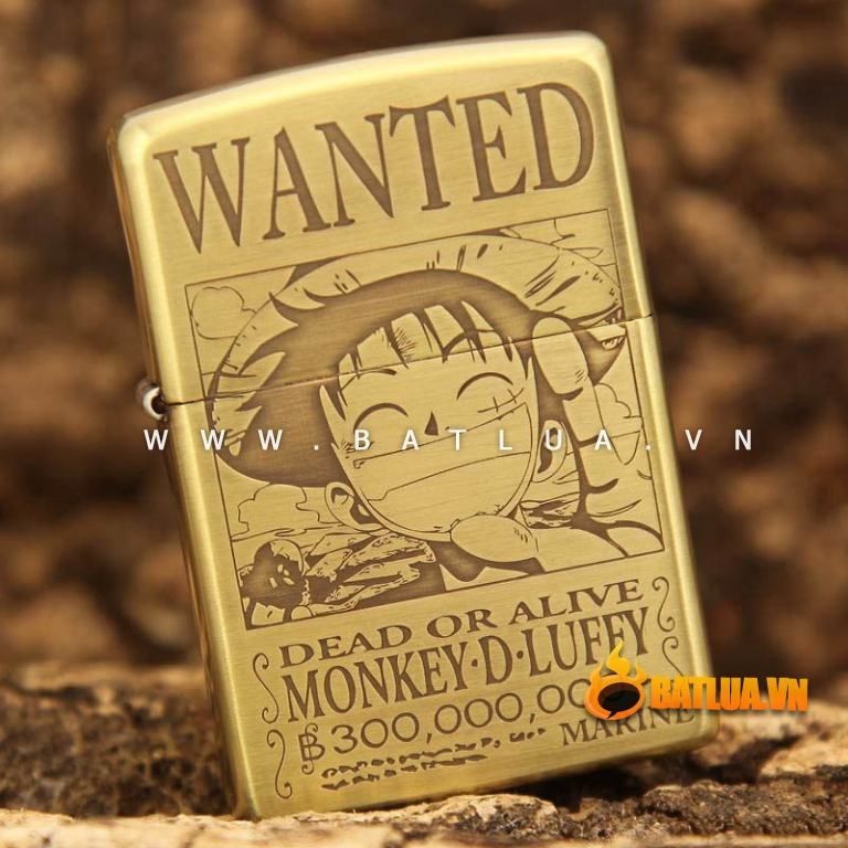 Bật lửa Zippo chính hãng đồng nhẹ phiên bản Luffy One Piece