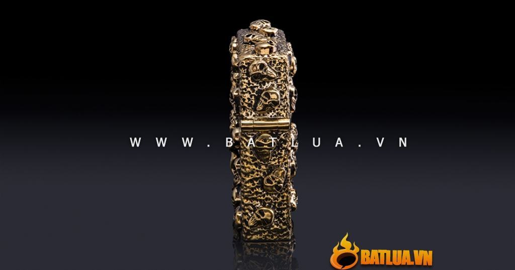 Bật lửa Zippo chính hãng Skeleton Gold Angel Wings