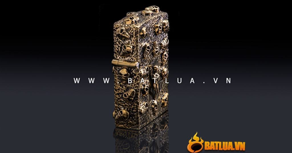 Bật lửa Zippo chính hãng Skeleton Gold Angel Wings