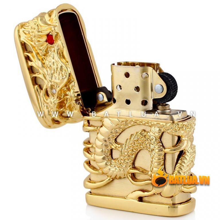 Bật lửa Zippo chính hãng rồng vàng quấn xung quanh