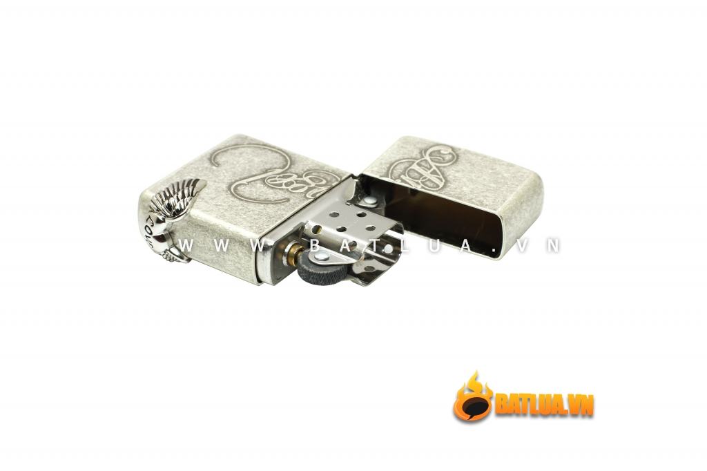 Bật lửa Zippo chính hãng bạc cổ Angel love