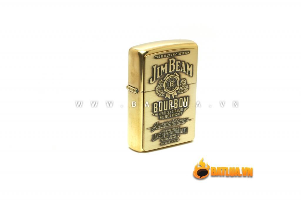 Bật lửa Zippo chính hãng nhãn hiệu rượu Jim Beam phiên bản cũ