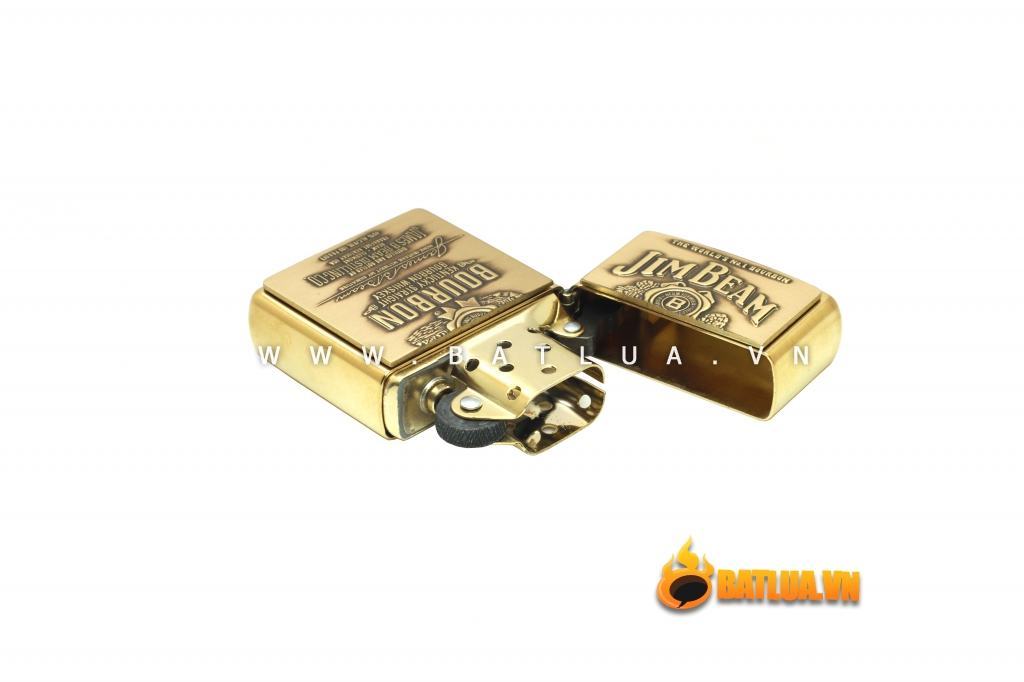 Bật lửa Zippo chính hãng nhãn hiệu rượu Jim Beam phiên bản cũ