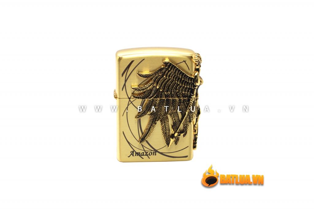 Bật lửa Zippo chính hãng Amazons Angel Ares phiên bản vàng