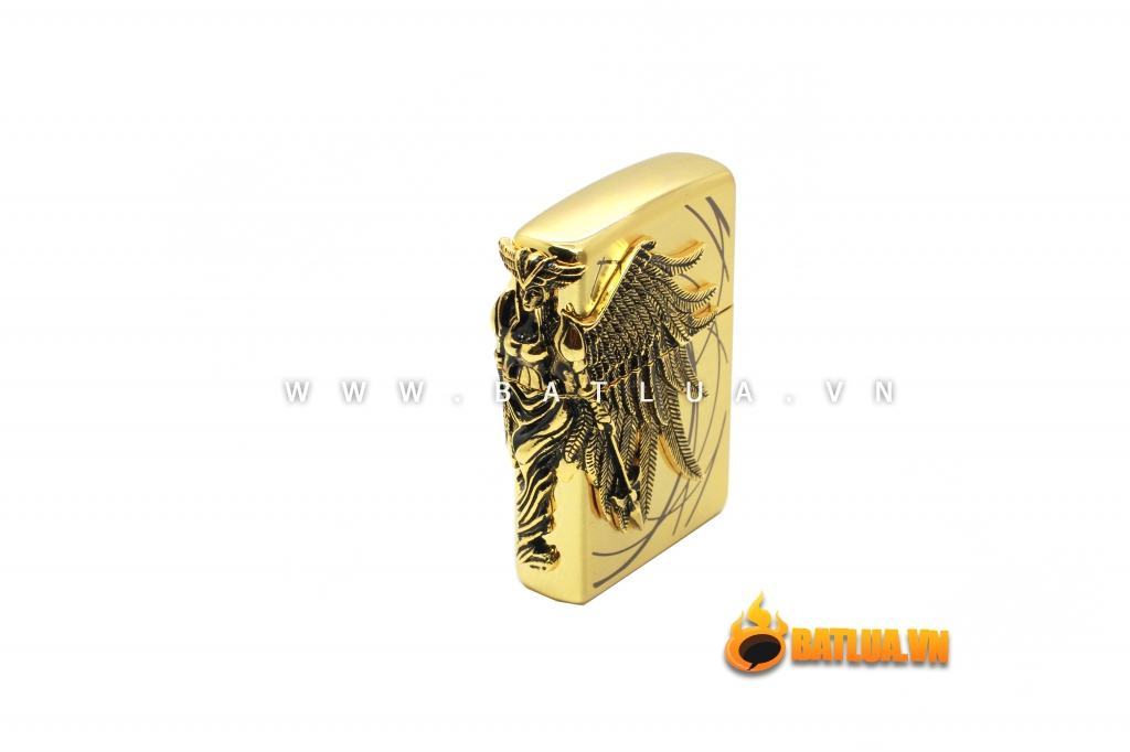 Bật lửa Zippo chính hãng Amazons Angel Ares phiên bản vàng