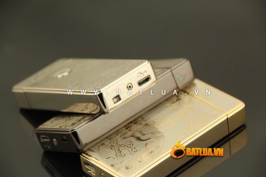 Bật lửa Jobon tia lửa điện ZB-308B in hình rồng sạc pin USB
