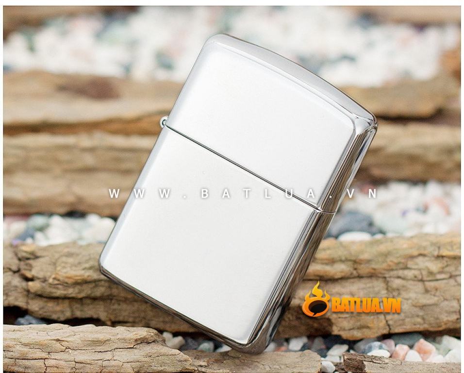 Bật lửa Zippo chính hãng 167 bạc trơn bản armor