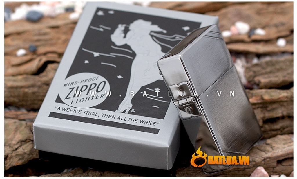 Bật lửa Zippo chính hãng classic khắc vát chéo