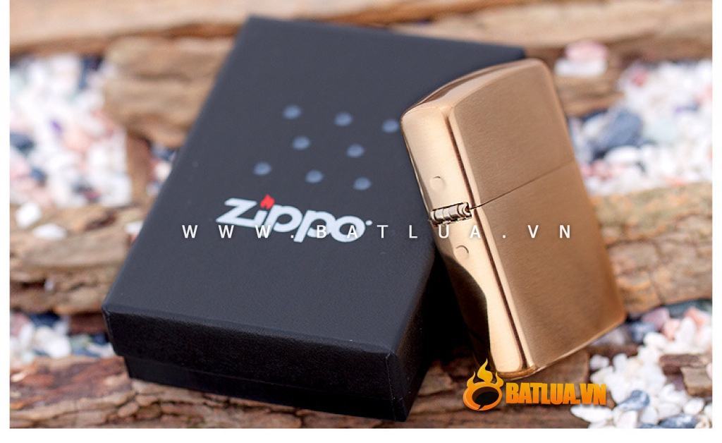 Bật lửa Zippo chính hãng 168 vàng xước Amor