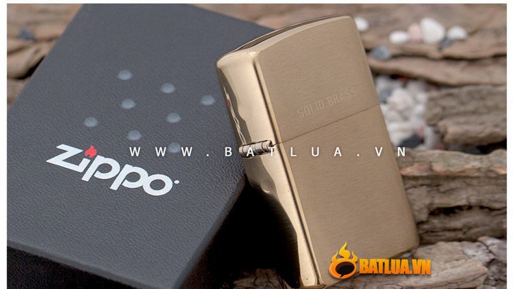 Bật lửa Zippo chính hãng 204 khắc Soild Brass